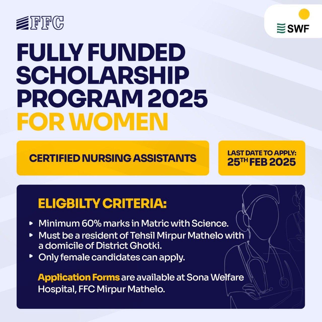 Sona Welfare Foundation Scholarship Program 2025 Advertisement