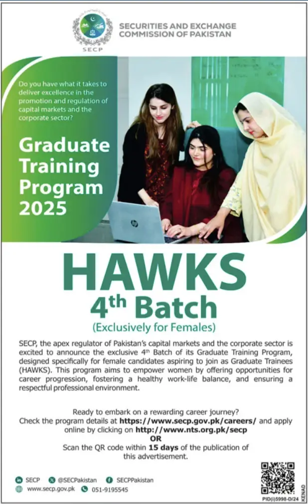 SECP Graduate Training Program 2025 Advertisement