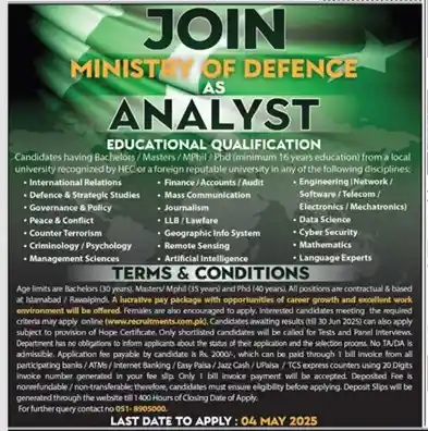 MOD Jobs Advertisement Jobs 2025 Latest Advertisemen