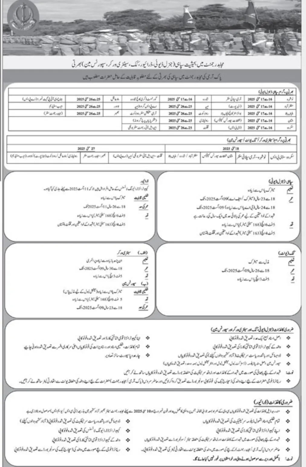 Mujahid Force Jobs Application Form Download in 2025 Advertisement